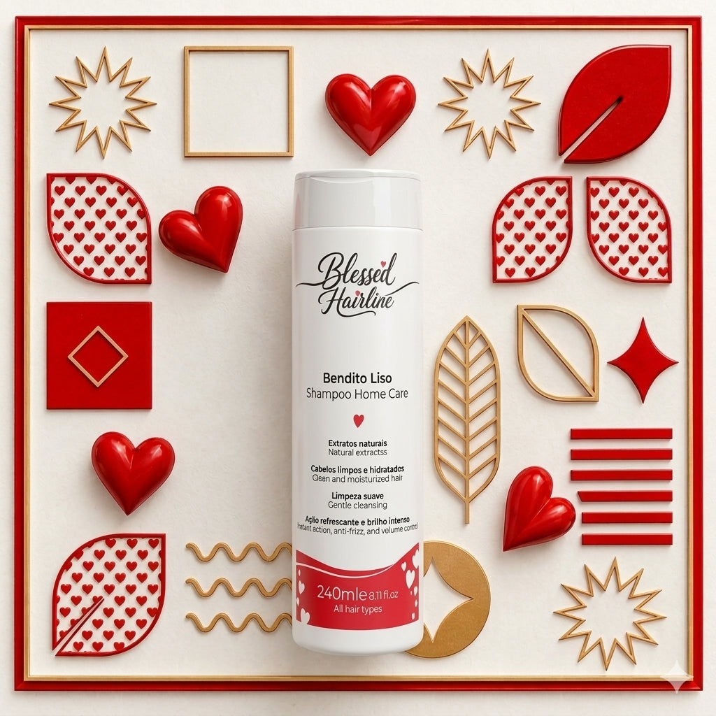 Shampoo Capilar Blessed Hairline Bendito Liso Home Care Pós-Progressiva 240ml