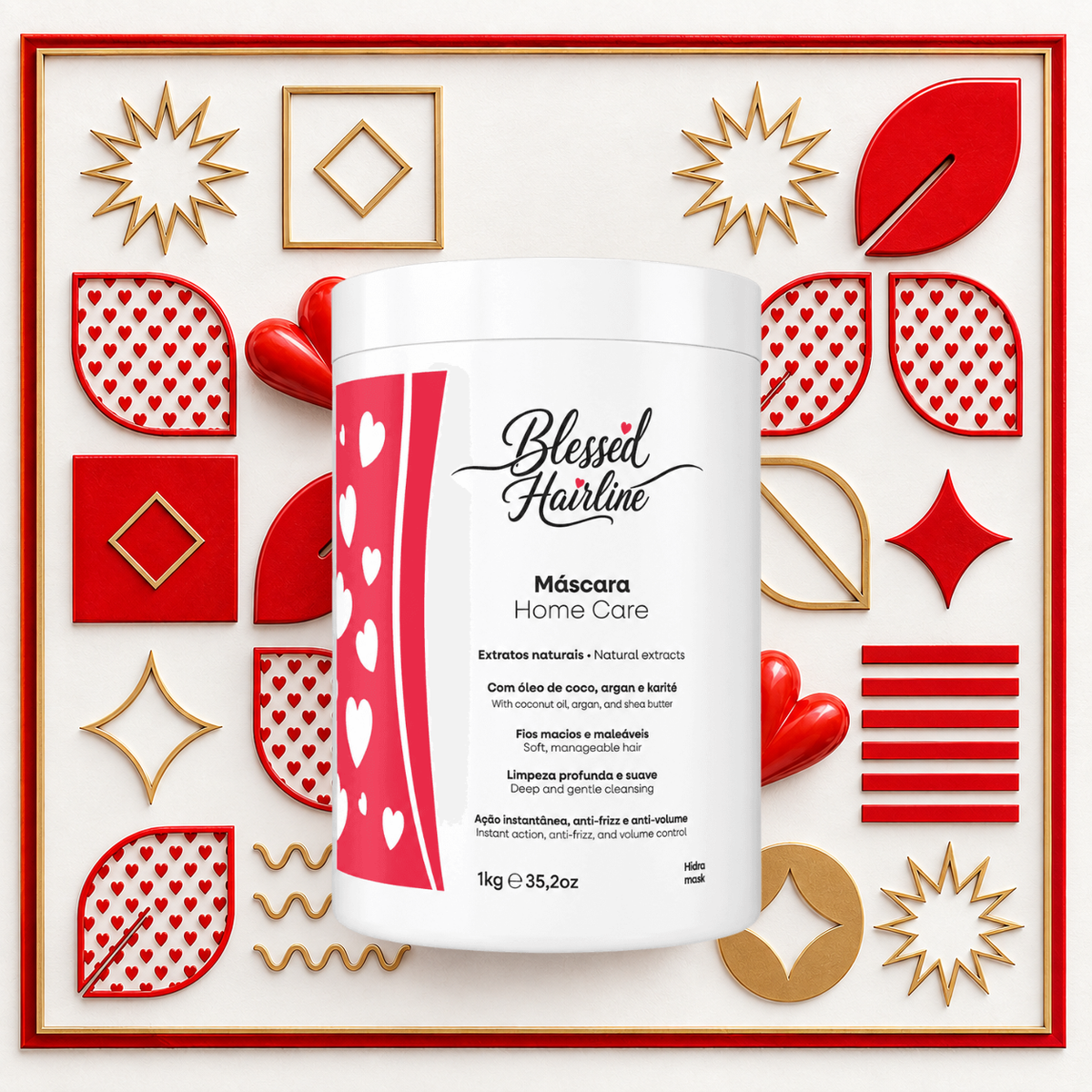 Máscara Capilar Hidratante Blessed Hairline Hidra Mask Home Care Pós-Química 1kg